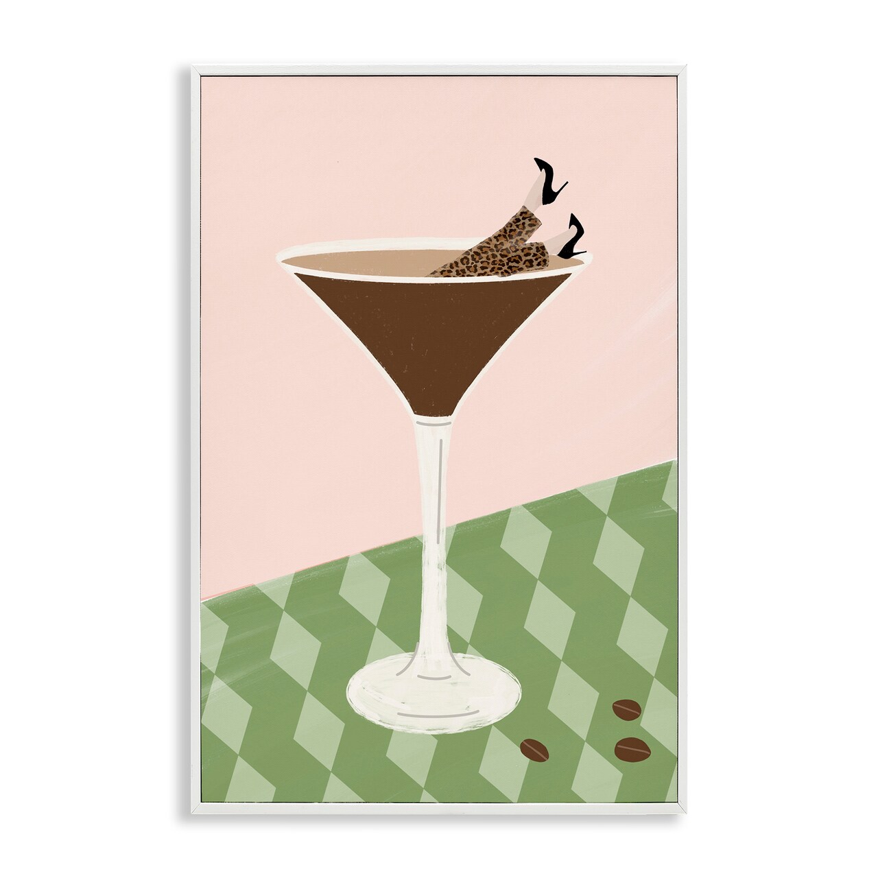 Stupell Industries Glam Martini Splash Framed Giclee, design by Emily Navas
